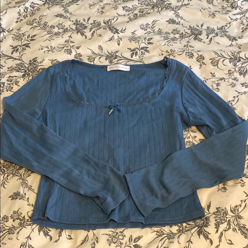 Blue Long Sleeve Women's Top